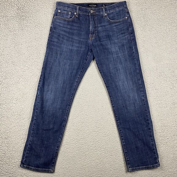 Lucky Brand 221 Jeans Men's 36x32 Original Straight Dark Wash Denim Stretch Blue